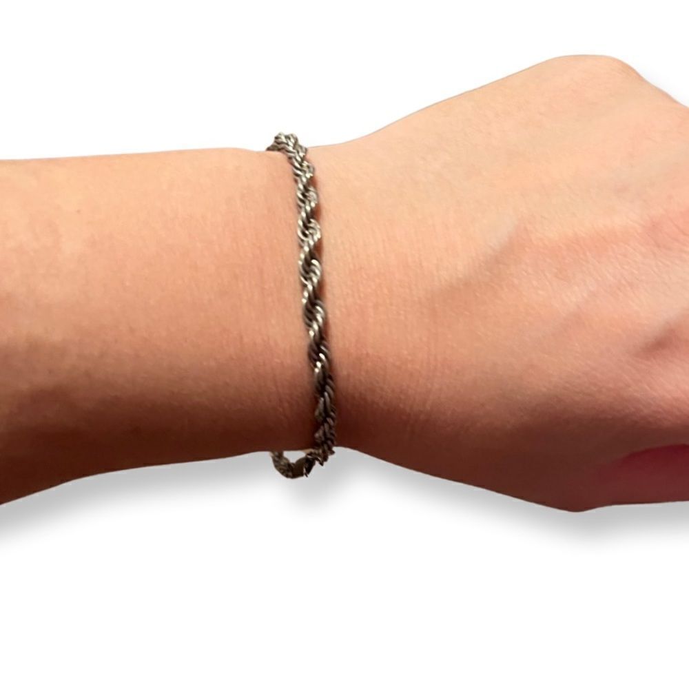 🤯5/$20🤯 Vintage Korea Silver Twist Bracelet